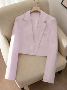Women Lightweight Blazers - Mauve Purple - View 2