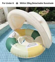 Juguetes inflables al aire libre para anillo de natación, asiento flotante para piscina, tubo de natación, círculo de natación, juguetes de Fiesta EN LA Piscina en la playa - sombrilla verde - Ver 18