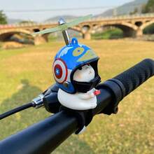 Adornos de bicicleta, figuritas de gatos pequeñas montadas en el coche, decoraciones para vehículos eléctricos y motocicletas, cascos de helicóptero de bambú, elec - 4 - Ver 27