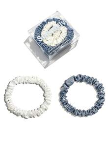 SUNCDELV SLIK 30mm Dây buộc tóc nữ bằng lụa tơ tằm nguyên chất 100% đính đá lấp lánh, phụ kiện tóc sang trọng mới được chế tác từ đá quý. - Nhiều màu - Xem 29