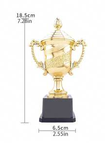 This Gold-Colored Trophy Made Of Plastic Is Suitable For Various Events, Competitions, Parties, And Small Games. It Is A Symbol Of Honor And Joy For The Winners, And Also A Set Of Party Supplies. - Large Trophy - View 12