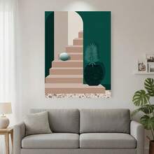 Enmarcado [JIT] Póster y materiales impresos, 1 unidad, pintura sobre lienzo con marco, arte mural creativo sobre lienzo, pinturas decorativas para el hogar, oficina, bar, cafetería, aula, dormitorio,  de decoración de pared para diversos lugares, regalo de Pascua, Día de los Inocentes - Enmarcado - Ver 3