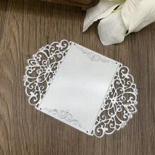 1 Khuôn cắt ren dùng cho album ảnh, kích thước 10x5cm, khuôn cắt kim loại hình ren dùng cho thiệp chúc mừng, giấy làm album ảnh, khuôn dập nổi thiệp. - trắng bạc - Xem 4