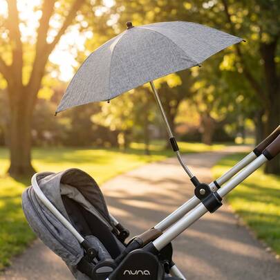 防紫外线防风婴儿推车伞：易开合、可旋转遮阳篷，让宝宝外出更舒适