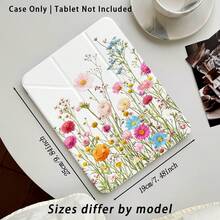 Ốp bảo vệ máy tính bảng bằng acrylic pha lê họa tiết hoa, có chân đế, tương thích với Samsung A9/A9+/S9/S9FE/A11/A11+/S11/S10 FE/S10 FE+/S10 Lite, Apple Air 5/6, Honor, Matepad và các dòng máy phổ biến khác. Có thể gập lại chống cong vênh, các góc được gia cố bằng silicon, chức năng tự động bật/tắt màn hình, khe cắm bút tích hợp, chân đế điều chỉnh nhiều góc độ - Bảo vệ hoàn hảo hàng ngày, món quà lý tưởng cho các dịp lễ. - Kiểu 2 - Xem 3