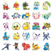 pokemon Bộ 50 miếng dán Pokémon hỗn hợp, màu trắng, chống thấm nước, bền chắc, thích hợp dán lên laptop, điện thoại, đàn guitar, mũ bảo hiểm, hành lý, không cần nguồn điện. - Nhiều màu - Xem 5