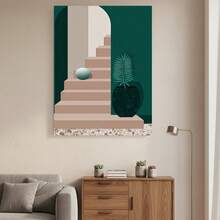 Enmarcado [JIT] Póster y materiales impresos, 1 unidad, pintura sobre lienzo con marco, arte mural creativo sobre lienzo, pinturas decorativas para el hogar, oficina, bar, cafetería, aula, dormitorio,  de decoración de pared para diversos lugares, regalo de Pascua, Día de los Inocentes - Enmarcado - Ver 2