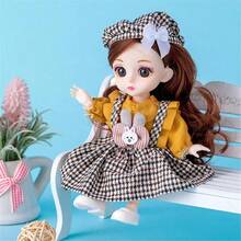 Muñeca de princesa bonita de 16cm, 1/12, 13 articulaciones, BJD, DIY, juguetes para muñecas con ropa, zapatos, cara dulce móvil, regalo de cumpleaños para niños y niñas - 01 - Ver 14