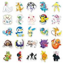 pokemon Bộ 50 miếng dán Pokémon hỗn hợp, màu trắng, chống thấm nước, bền chắc, thích hợp dán lên laptop, điện thoại, đàn guitar, mũ bảo hiểm, hành lý, không cần nguồn điện. - Nhiều màu - Xem 6