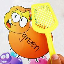 hoojojo 1 Set Of DIY Erasable Cards Set, Reusable Writing Cards With 4 Fly Swatter Game Props, 6 Colors Interactive Reaction Matching Game, Cognitive Learning Supplies, Creative Stationery Learning Props For Family Party Activity Back To School - Multicolor - View 7