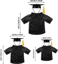 Genérico Gorro Y Toga para Perros |   Disfraz De Graduación para Mascotas Traje Universitario |   Conjunto Lavable con para Mascotas Ropa Pequeña Razas Miniatura Y Fiestas - Rojo - Ver 5