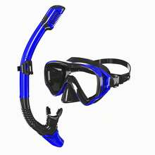 Equipo de snorkel para adultos, máscara de snorkel con gafas antivaho de vidrio templado de 180 grados, tubo de respiración seco, adecuado para hombres y mujeres - Multicolor - Ver 10