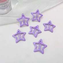10/20/50/100pcs Purple Star Hair Clips For Women, Fashionable Bangs/Side Fringe Five-Pointed Star, Daily Wear, Bangs Styling, Stylish Clips, Star Design, Durable Hair Clips, Well-Crafted Clips, Women Hair Clips, Decorative Clips, Fashion Enthusiasts, Followers - Star Hair Clip - View 8