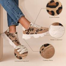 Women's Modern Platform Sneakers, Comfortable For Everyday Casual Wear, Stylish, Vacation, Lace-Up, Party, Office, Outdoor - 盎司 - 查看 8