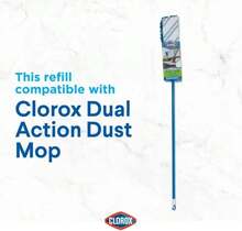 Clorox Dual Action Dust Floor Mop Microfiber Refill Head, Machine-Washable, Blue - Vit - Visa 4