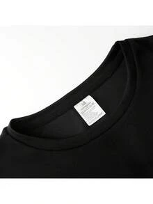 Men's T-Shirt [Moon Flame] - Men's Casual T-Shirt With Digital Print - Polyester Fiber, Round Neck, Short Sleeve, Urban Hip-Hop Style, European And American Summer Fashion, Sporty Style. - 黑色 - 查看 2