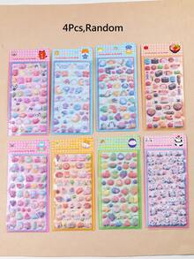 2026 New Cute Cartoon Group 3D Plush Epoxy Sticker Set | Adorable Animal Series, Phone Case, Felt 3D Stickers, Reusable Waterproof Stickers, DIY Decorative Crafts, DIY Glitter Stickers, DIY Phone Case Stickers, DIY Notebook Stickers - Multiple Colors Available [Style/Packaging Random] - View 13