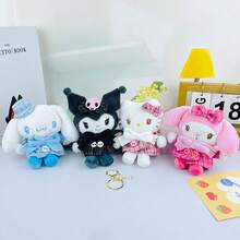 1 pieza Muñeco de peluche Sanrio - Kuromi, My Melody, Hello Kitty, Cinnamoroll Juguetes de peluche suaves para niños, Peluches de personajes de dibujos animados lindos, Regalo de cumpleaños, Decoración de habitación, Juguetes de peluche coleccionables - Multicolor - Ver 3