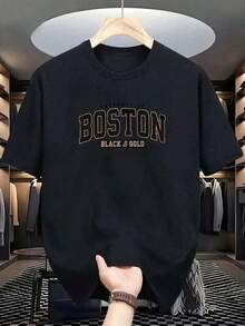 1 pieza de camiseta unisex de manga corta y cuello redondo, holgada, de 180 g, diseñada por artistas de Y2K en el estilo Bababask, hecha de 100% algodón puro.Son informales y versátiles, adecuados para ropa urbana, salidas diarias, campamentos, conciertos, eventos de hip-hop, rock y rap, y presentan diseños inspirados en celebridades.Ideal para festivales, otoño y uso durante todo el año. - Negro - Ver 1