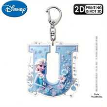 Móc khóa acrylic Disney, in 2D bề mặt phẳng, 1 móc khóa acrylic Disney, 26 chữ cái tiếng Anh, hình công chúa Elsa trong phim Frozen với họa tiết hoa, móc khóa túi xách dễ thương, móc khóa đôi, móc khóa xe hơi, quà sinh nhật cho fan Frozen, bề mặt phẳng 2D, lựa chọn hoàn hảo cho các dịp lễ. - Nhiều màu - Xem 29