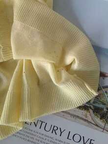 Cárdigan de punto ligero para mujer, de manga larga, informal y transpirable, para primavera/verano - Amarillo - Ver 6
