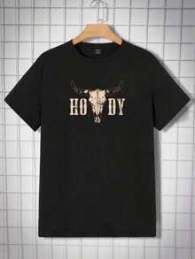 T-shirt da uomo a maniche corte con scollo rotondo in maglia nera Fenqiro, stile anni 2000 - nero - Visualizzare 1