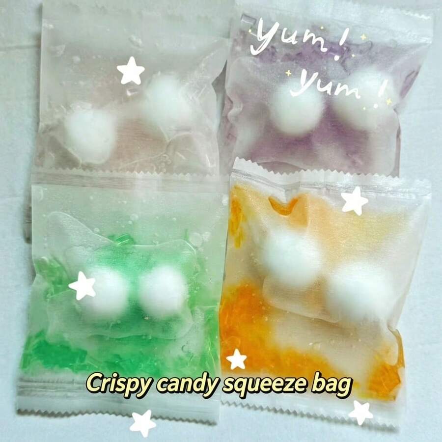1pc Crispy Candy Squeeze Bag Stress Relief Toy - Squishy Toy - Stress Relief - Venting - Release Stress - Office Stress Relief - Perfect Gift - Birthday Gift - Boy Gift - Girl Gift - Easter Gift - Valentine's Day Gift