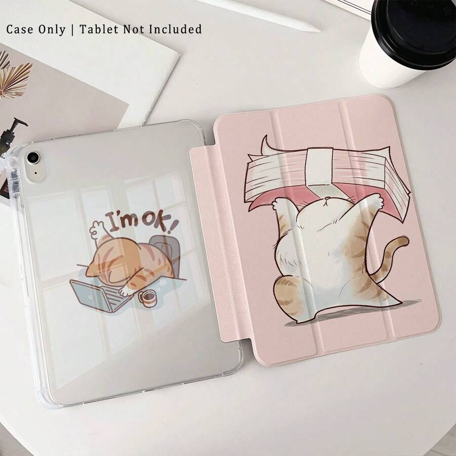 1 ốp bảo vệ có khe cắm bút, chân đế từ tính đa góc với chức năng tự động tắt/mở màn hình, tương thích với iPad Pro/Air, iPad 5/6/7, iPad Mate, iPad Honor và các máy tính bảng khác. - Nhiều màu - Xem 1