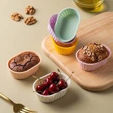 6pcs Air Fryer Baking Cups - Premium Silicone Mold Cups - Non-Stick Baking Tray Set, Perfect For Eggs, Pancakes, Cupcakes, Pudding, Tarts, Custard And More! - View 2