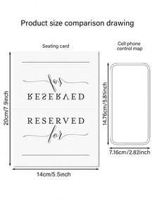 5/10/20 piezas Tarjetas de asiento reservado para boda, adecuadas para decoración de mesa de banquete de familia, compromiso y boda, decoración de boda, suministros de boda, fiesta, restaurante - Multicolor - Ver 10