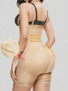 1 Piece Women's Adjustable Black Body Shaper Jumpsuit, Butt Lifter And Waist Slimmer, Suitable For Various Occasions And Activities - 貝斯 - 查看 11
