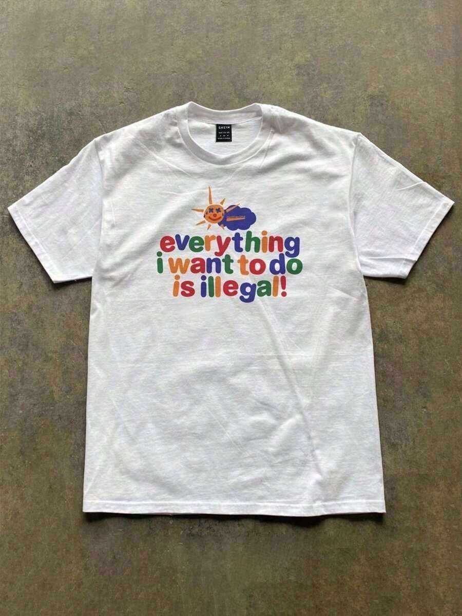 Camiseta sencilla y a la moda para mujer, adecuada para el verano. - Blanco - Ver 1