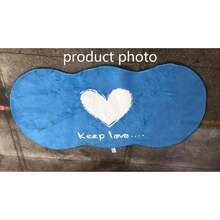 1pc Blue & White Asymmetrical Heart Shaped Rug, Decorative Carpet, Bedroom Decor, Small Rug, Carpet, Home Decor, Living Room Rug, Living Room Small Rug, Bedroom Rug, Living Room Home Decor, Outdoor Rug, Washable Rug, Thick Rug, Plush Rug, Autumn/Winter Rug - Multicolor - View 3
