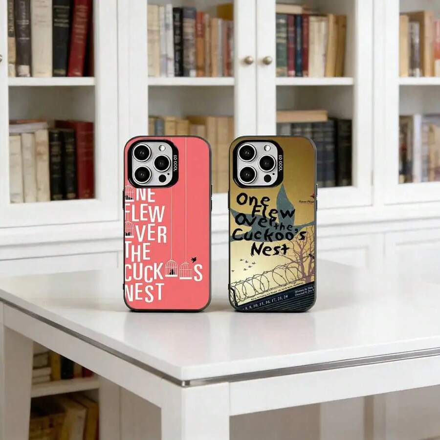 One Flew Over the 's Nest Funda para iPhone 17, 16, 15, 14, 13, 12, 11 Plus, Pro Max, Cubierta Interior Plateada de Color - Dorado - Ver 1