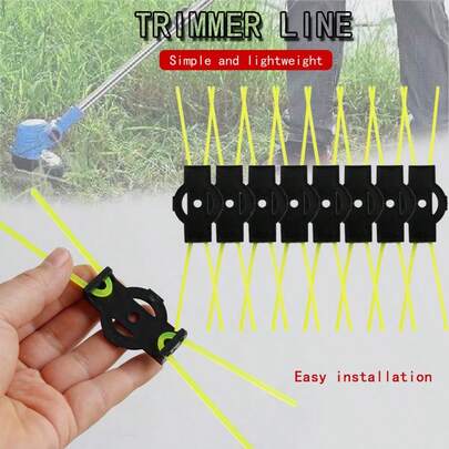3pcs/8pcs Easy Grass Trimmer Line - Durable Replacement Grass Trimmer Head Accessories For Outdoor Garden, Suitable For Various Grass Trimmers