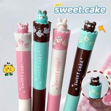 1 Set Animal Cat Dog And Cute Pink Rabbit Style Neutral Ballpoint Pen, Creative Rotating Cup Ballpoint Pen, 0.5mm, Quick-Drying Black Ink, Fun Stress-Relief Rotating Refill, Silicone Sleeve, Quick-Drying, 0.5mm Black Pen Suitable For Office, Back To School, Holiday Gifts. Diary, School, Office Supplies Cute Pen Suitable For Women And Men - MURA Pens - View 7