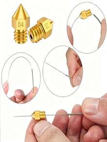 Bộ dụng cụ vệ sinh đầu phun bằng thép không gỉ 10 món - Dùng cho cần gạt nước kính xe hơi, đầu máy in 3D, miệng bếp ga, vòi sen, vòi xịt thông tắc. - (0.2/0.25/0.3/0.35/0.4mm) Mỗi loại 2 chiếc / Tổng cộng 10 chiếc - Xem 5