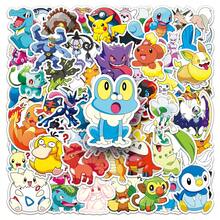 pokemon Bộ 50 miếng dán Pokémon hỗn hợp, màu trắng, chống thấm nước, bền chắc, thích hợp dán lên laptop, điện thoại, đàn guitar, mũ bảo hiểm, hành lý, không cần nguồn điện. - Nhiều màu - Xem 8