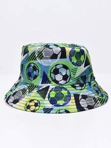 1 chiếc mũ xô in họa tiết polyester, có thể đảo ngược, chống tia UV, phù hợp cho người hâm mộ thể thao, bóng đá, bóng rổ, bóng chày, World Cup, ngoài trời, du lịch, mặc hàng ngày, unisex, xuân/hè - Mũ xô hai mặt dành cho người hâm mộ - Xem 10