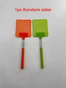 6/3/1pc Durable Fly Swatters, Manual Plastic Fly Swat With Long Handle, Effective For Indoor & Outdoor Pest Control (Assorted Colors) - Retractable - View 8