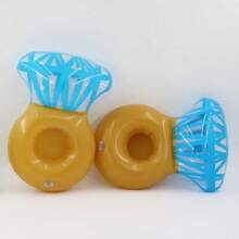Anillo de diamante, juguetes inflables, portavasos flotante, Fiesta EN LA Piscina, natación al aire libre de verano, juguetes acuáticos inflables, portavasos para bebidas - Juego de 5 piezas - Ver 4