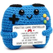 Regalo de Navidad inspirador de controlador de juego de ganchillo, regalo hecho a mano de controlador de juego para adolescentes, jugadores, hijos u hermanos, decoración de ganchillo emocional, relleno de calcetín navideño - Multicolor - Ver 16