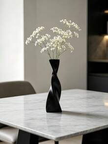 1pc Geometric Twisted Vase, Minimalist Yet Creative Geometric Rotating Vase, Suitable For Home, Living Room, Desk And Foyer Decor - Distortion - View 7