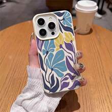 Flower 1pc TPU Material Vintage Minimalist Abstract Floral Pattern Phone Case Compatible With IPhone 17 Pro Max/17/16 Pro Max/15/13/12/11, S20 FE/A15/S24/A55, Note 11/Note 12/Note 13 Pro, Full Coverage Anti-Drop Soft Protective Phone Cover - White - View 4