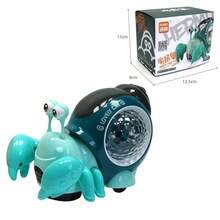 Juguete de caracol de cangrejo para gatear para bebé, juguete para caminar, tiempo de barriga, baile, juguetes educativos interactivos para edades tempranas, regalos para niños pequeños - Cangrejo naranja - Ver 8