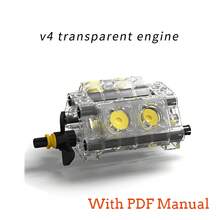 Funciones de energía, Servo tren, Motor de coche, interruptor de polaridad, receptor de Control remoto de velocidad IR, caja de batería, juguetes educativos de programa para niños - motor monstruoso - Ver 14