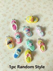 20pcs Colorful Summer Flip Flop Resin Pendant, Styles Of Sandal Design, Cute Vacation Accessory For Jewelry Making, DIY Craft Material For Scrapbooking, Phone Case, Hair Clips, Bag Charms, Keychain, Necklace And More - Multicolor - View 7