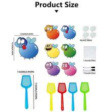 hoojojo 1 Set Of DIY Erasable Cards Set, Reusable Writing Cards With 4 Fly Swatter Game Props, 6 Colors Interactive Reaction Matching Game, Cognitive Learning Supplies, Creative Stationery Learning Props For Family Party Activity Back To School - Multicolor - View 11