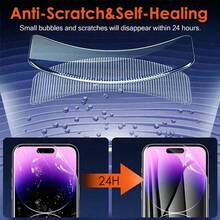NNBILI 2pcs Full Coverage Hydrogel Screen Protector For IPhone 17 16 15 14 11 12 13 Pro Max 15 14 Plus 17 Air 16e 17e, Applicable For IPhone 13 12 Mini - Clear - View 5