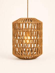Chụp đèn đan bằng dây giấy thủ công kiểu mây, phong cách cổ điển, phù hợp cho đèn bàn, đèn treo, thích hợp cho phòng ăn, quán cà phê, phòng trà và các không gian trang trí nhà khác, phong cách đồng quê. - chao đèn - Xem 9